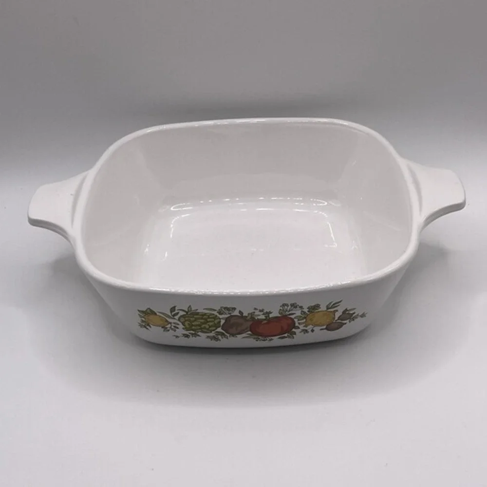1970s VTG Corning Ware Spice of Life‎ P 41 B Square Casserole Petite Pan 1 3/4 C